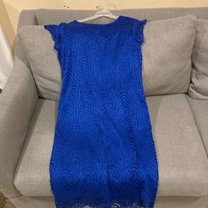Royal blue lace dress